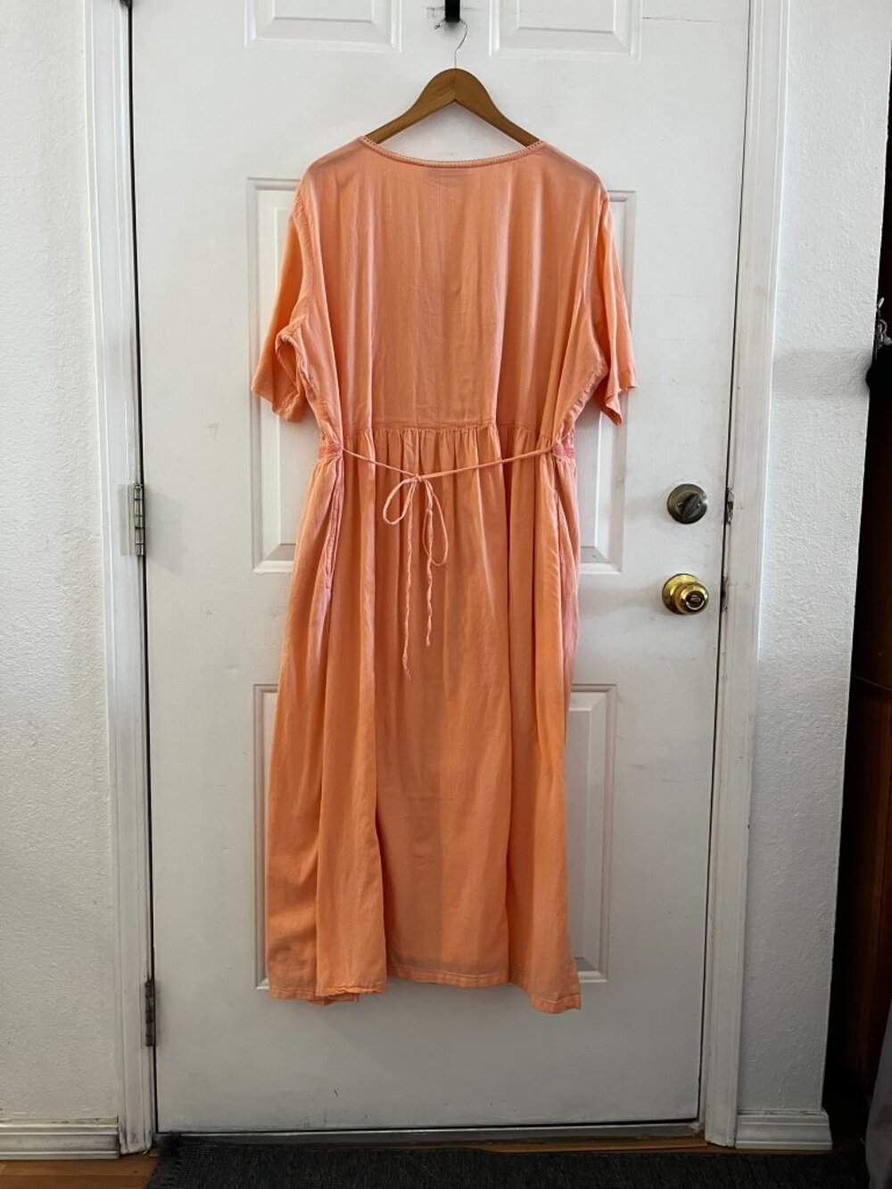 Together Plus-Size Orange Bohemian Festival Hippie Embroidered Maxi Dress Sz 3x - Picture 8 of 11